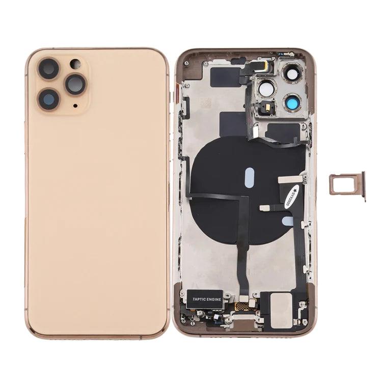 Back Housing With Side Keys & Power Button + Volume & Power Flex for iPhone 11 Pro Max (GOLD) - Best Cell Phone Parts Distributor in Canada, Parts Source Back Housing With Side Keys & Power Button + Volume & Power Flex for iPhone 11 Pro Max (GOLD) - Best Cell Phone Parts Distributor in Canada, Parts Source